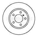 Borg & Beck Brake Disc Single  - BBD5708S fits BMW M3(E36) 93-95 Left Hand