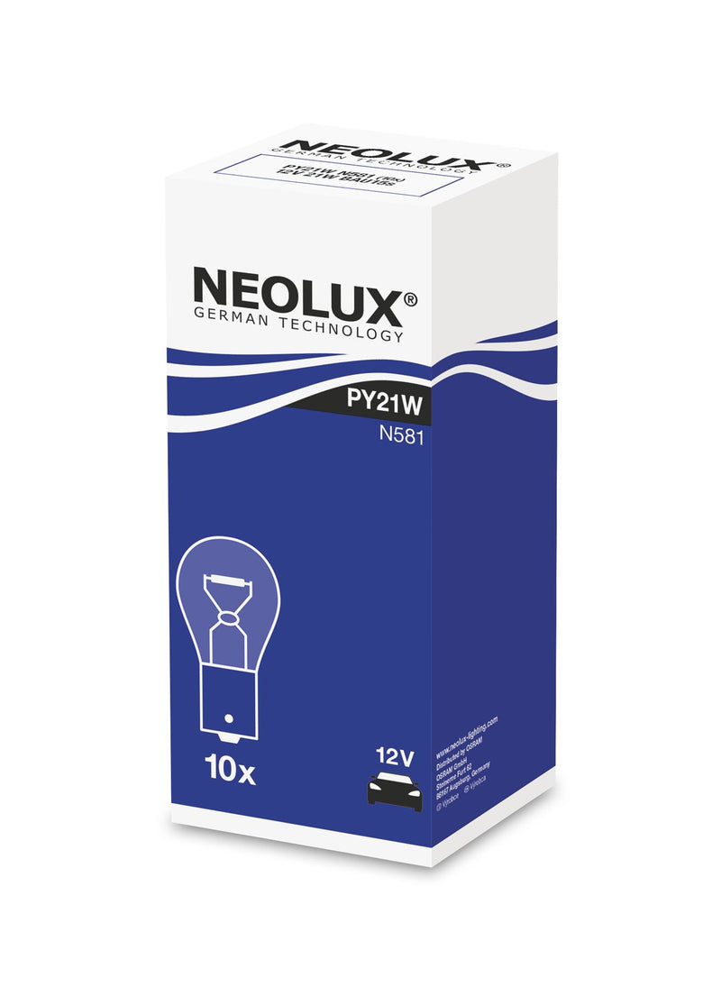 Neolux N581 12v 21w BAU15s amber (581) Trade pack of 10