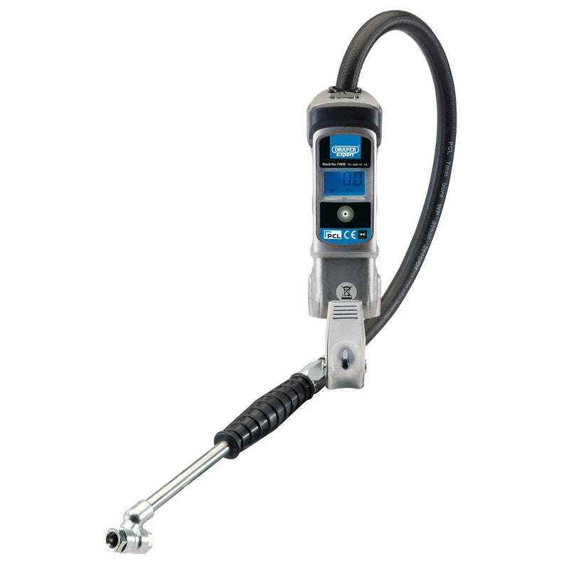 Digital Gauge Air Line Inflator With Twin Connectors