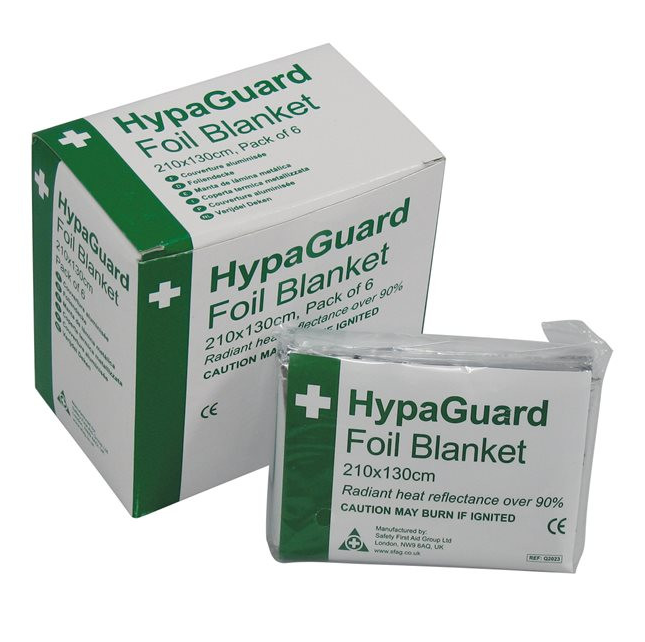 Hypaguard Disposable Foil Blanket x6