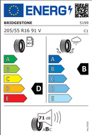 Bridgestone 205 55 16 91V Turanza T001 tyre