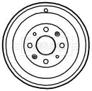 Borg & Beck Brake Drum (Single) -BBR7122