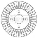 Borg & Beck Brake Disc Pair  - BBD5349 fits Nissan Micra 1.4i 16v 03-08/05