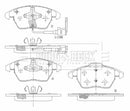 Borg & Beck Brake Pad Set Front - BBP2686 fits A1, TT 04/12-04/15