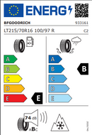 BFGoodrich 215 70 16 100R All-Terrain T/A KO2 tyre
