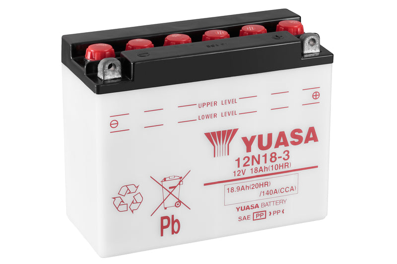 12N18-3 (DC) 12V Yuasa Conventional Battery (5470968021145)