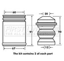 First Line Strut Protection Kit  - FPK7025 fits BMW 5 E39 ST
