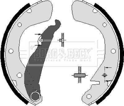 Borg & Beck Brake Shoes  - BBS6252 fits Opel R90 approved
