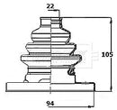 Borg & Beck Cv Joint Boot Kit  - BCB6317 fits BMW 7 Series