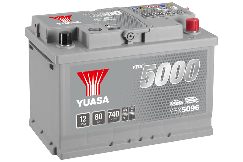 Yuasa YBX5096 - 5096 Silver High Performance SMF Battery - 5 Year Warranty