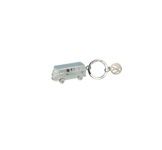 VW T1 Bus 3D Key Ring - Silver
