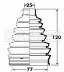 First Line Cv Joint Boot Kit  - FCB6104 fits Volvo S40