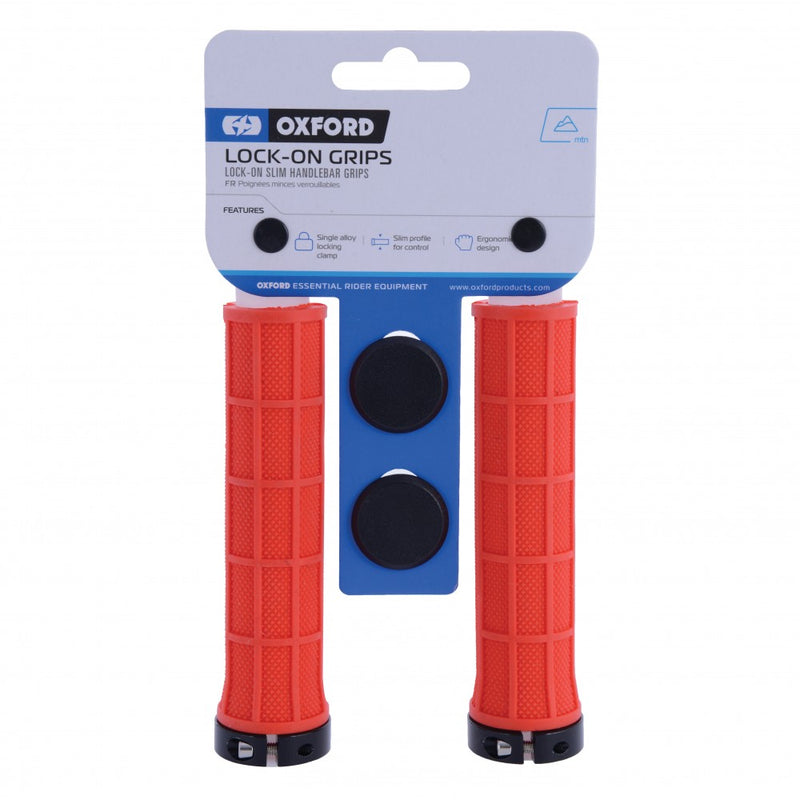 Oxford HG801R Lock On Slim Grips Red