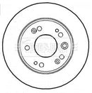 Borg & Beck Brake Disc Pair  - BBD4590 fits Honda Stream 01-