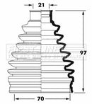 First Line Cv Joint Boot Kit  - FCB6066 fits Citroen, Peugeot, Toyota