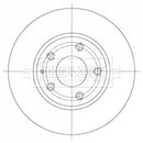 Borg & Beck Brake Disc Pair  - BBD5380 fits Mazda 3 1.5 (BM5) 07/13-