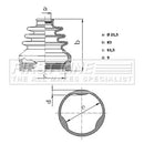 First Line Cv Joint Boot Kit  - FCB6156 fits Renault Megane III 2008-
