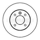Borg & Beck Brake Disc Pair  - BBD4113 fits Vaux Astra 98- Meriva 03-