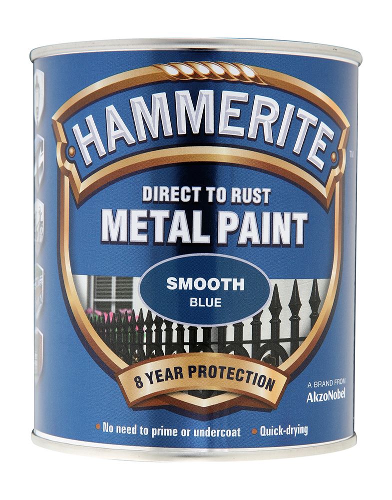 Hammerite Smooth Blue Paint - 750ml