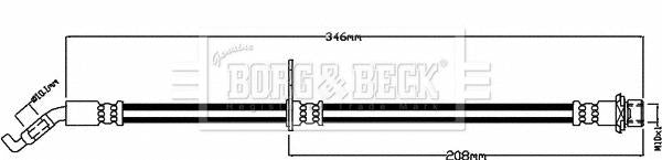 Borg & Beck Brake Hose  - BBH8491 fits Toyota Prius (ZVW50) 11/15-