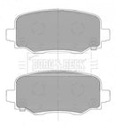 Borg & Beck Rear Brake Pad Set - BBP2466 fits Jeep Cherokee 2.0 CRD 04/14-