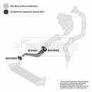 Borg & Beck Turbo Oil Hose  - BTH1011 fits Fiat Doblo 1.9 JTD