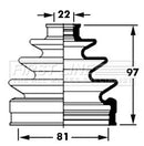 First Line Cv Joint Boot Kit  - FCB2380 fits Honda Civic MA, MB - Outer