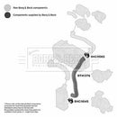 Borg & Beck Turbo Hose  - BTH1376 fits GM Vectra 2.0-2.2D 95-02