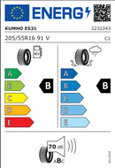 Kumho 205 55 16 91V Ecowing ES31 tyre