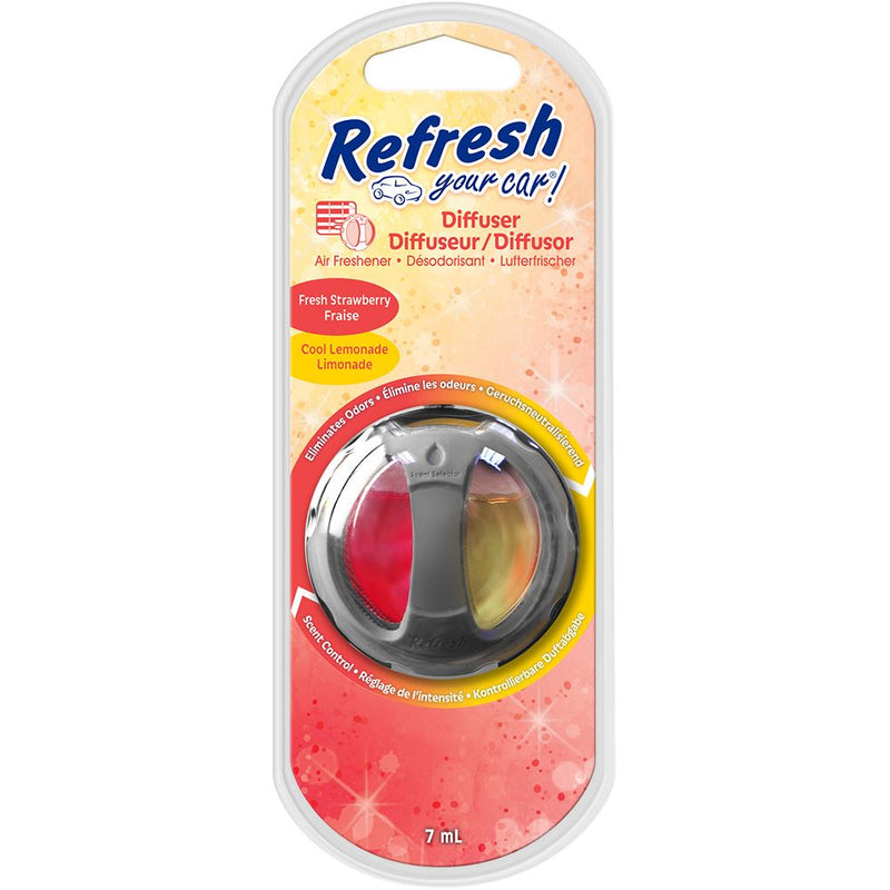 Refresh Your Car 301410600 Air freshener Dual Diffuser Strawberry/Cool Lemonade