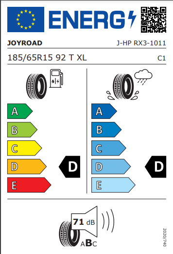 Joyroad 185 65 15 92T HP RX3 tyre