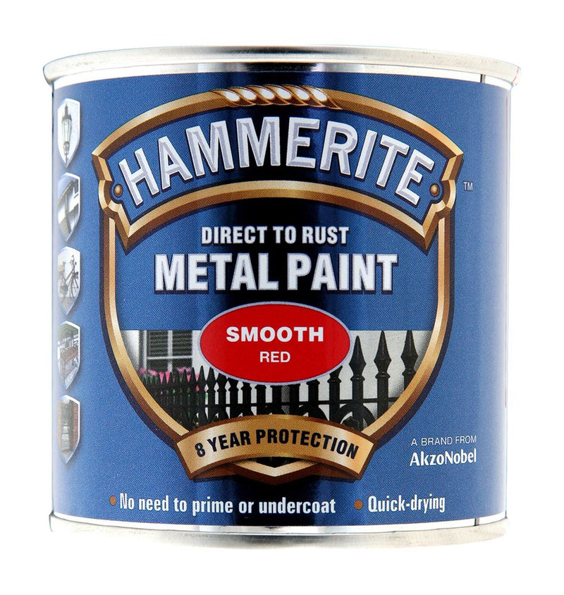 Hammerite Smooth Red Paint - 250ml