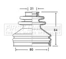 First Line Cv Joint Boot Kit  - FCB2699 fits Audi - Inner