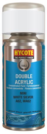Hycote Double Acrylic Mini White Silver Spray Paint - 150ml