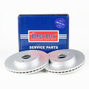 Borg & Beck Brake Disc Pair  - BBD4700 fits Mazda 2 07-