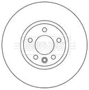 Borg & Beck Brake Disc Single  - BBD5964S fits VW Transporter 09/09-
