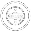 Borg & Beck Brake Drum (Single) - BBR7257 fits Chevrolet Aveo 14wheels 3/11-