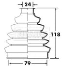 Borg & Beck Cv Joint Boot Kit  - BCB2366 fits Chevrolet/Daewoo - Outer