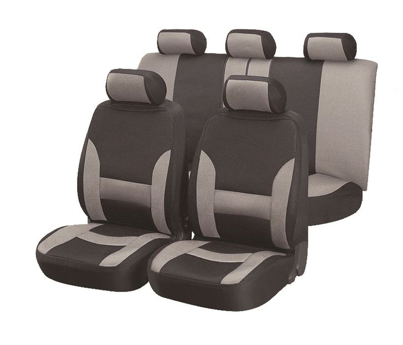 Equip Premium Grey & Black Sports Seat Cover Set