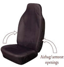 Hi Back Extra Front Seat Cover (Medium-Large, Black)