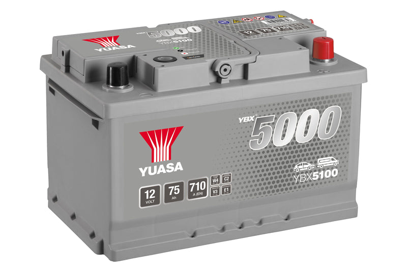 Yuasa YBX5100 - 5100 Silver High Performance SMF Battery - 5 Year Warranty