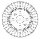 Borg & Beck Brake Disc Pair  - BBD4442 fits Kia Shuma 01-2004