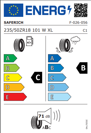 Saferich 235 50 18 101W FRC26 tyre