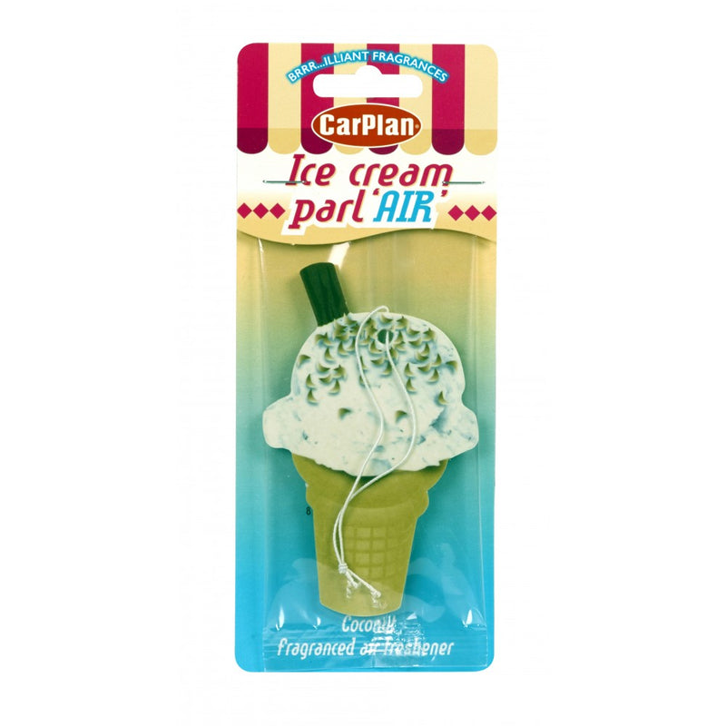 CarPlan ICN001 Ice Cream ParlAIR Carded Air Freshener - Coconut