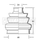 First Line Cv Joint Boot Kit  - FCB2042 fits Ford - Inner and Outer