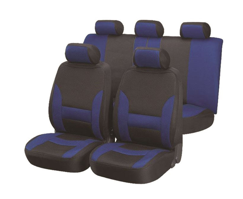 Equip Premium Blue & Black Sports Seat Cover Set