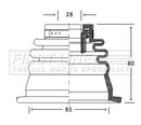 First Line Cv Joint Boot Kit  - FCB2650 fits Renault - Inner LH (28mm brg)