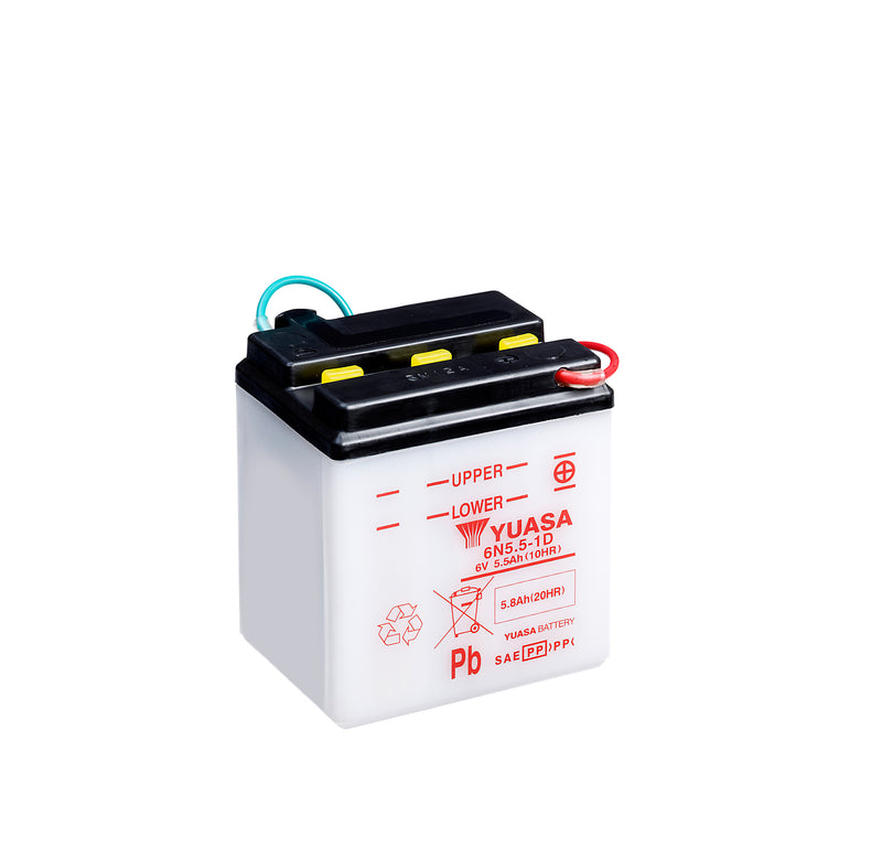 6N5.5-1D (DC) 6V Yuasa Conventional Battery (5470962712729)