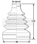 First Line Cv Joint Boot Kit  - FCB6256 fits Chrysler PT Cruiser USA