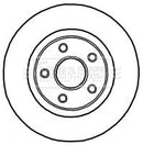 Borg & Beck Brake Disc Single  - BBD5908S fits Jeep Grand Cherokee 06/05 -